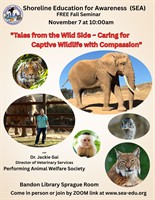 Seminar: Tales from the Wild Side~Caring for Captive Wildlife with Compassion