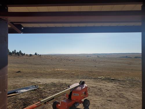 The view from our new build kitchen window in Kiowa