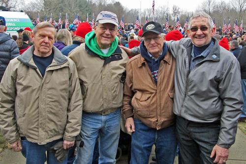 Members at the Wreaths Across America event at Agawam Veterans Cemetery
