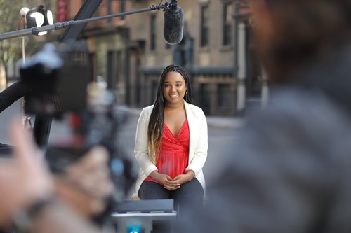 Filming interviews for an HBCU promotional video
