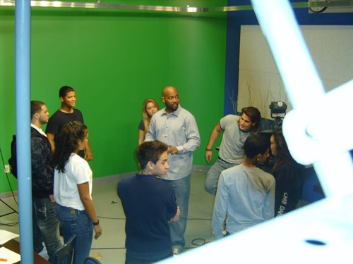Founder Tavares Beverly mentoring children at a film club