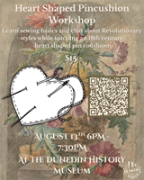 Revolutionary Stitches: Heart-Shaped Pincushions Workshop