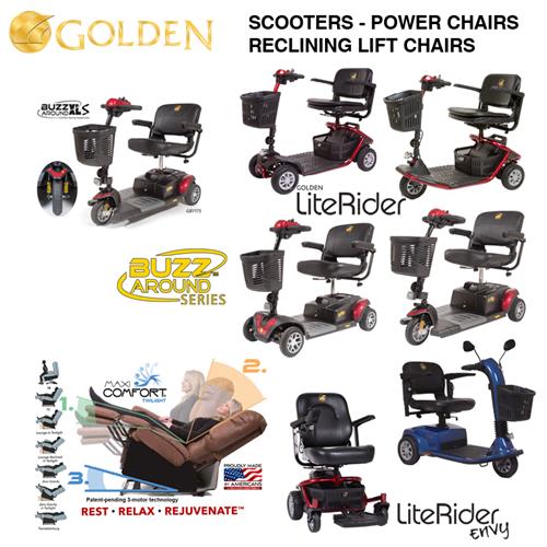 Golden scooters, power chairs & reclining lift chairs