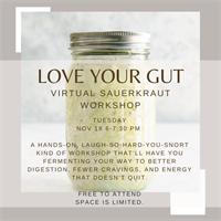 Love Your Gut: Virtual Fermentation Worshop