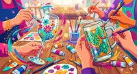 Wine Glass/Beer Mug Painting & Personalized Sip Night