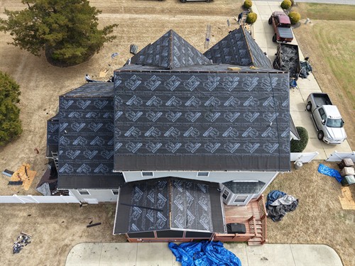 V.C. Veterans Contracting installs a sealed roof deck as part of the IBHS FORTIFIED Roof™ system to protect your home before shingles go on.