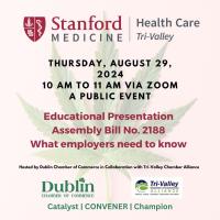 Assembly Bill No. 2188 What employers need to know - Educational Presentation by Stanford Health Care Tri-Valley