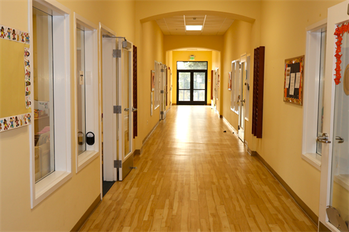 Hallway to classrooms