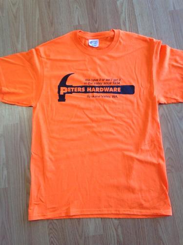 Peters Hardware tees we printed Peters Hardware tees we printed