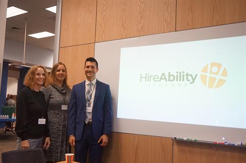 The HireAbility team presenting supported employment to the City of Spokane.