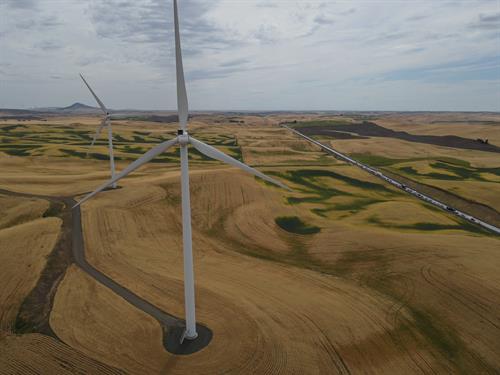 Wind turbine inspection in Eastern Washington