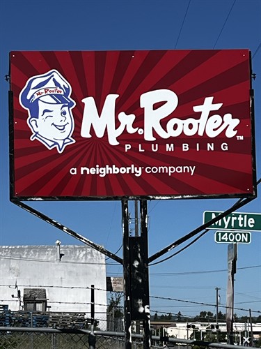 Sign at our shop/office 