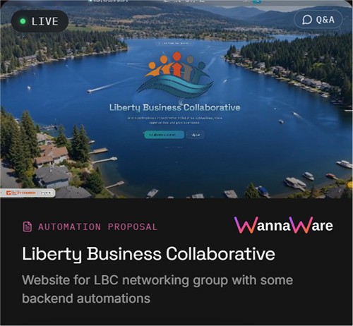 Liberty Business Collaborative-Website and Automations