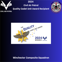 Winchester Civil Air Patrol earns 2024 Quality Cadet Unit Award