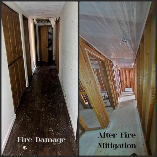 Fire Damage Before & After Mitigation