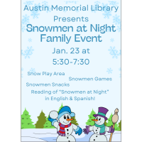 AML Snowmen at NIght Family Event