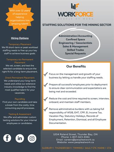 Workforce| People At Work | Staffing Solutions for the Mining Sector