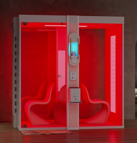 Our Vitality Booth is state of the art technology!  THREE services in one.  Free with SPA PACKAGE.