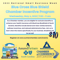 CANCELED 2022 Small Business Breakfast (BlueCross BlueShield Chamber Incentive Program)