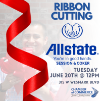 Ribbon Cutting -  Allstate Insurance Session & Coker Agency