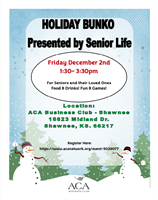 Holiday Bunko for Seniors and their Loved Ones