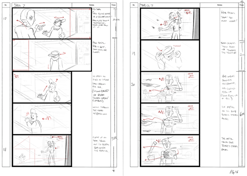 A sample of storyboards.