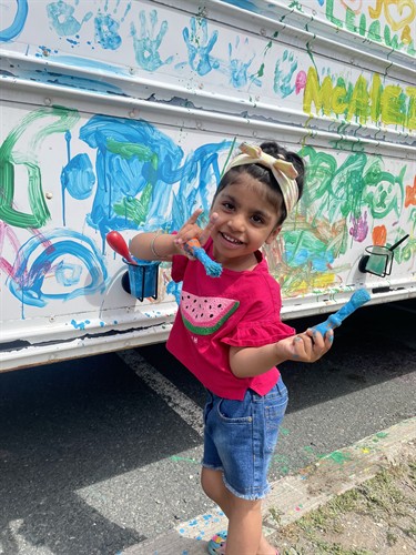 Our A&A Old School Bus - You can paint the outside and do activities inside too!