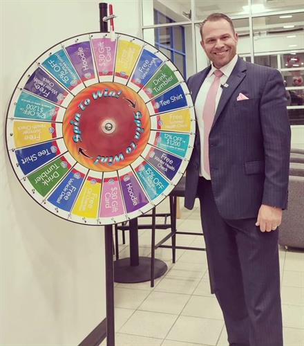 Who wants to spin the wheel to win a fabulous prize? 