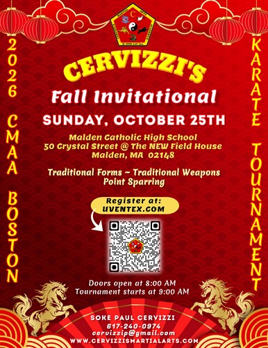 2026 CMAA BOSTON FALL INVITATIONAL KARATE TOURNAMENT - OCT. 25th