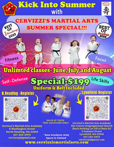 3-Month Summer Special - June, July & August - $199 includes Uniform and belt
