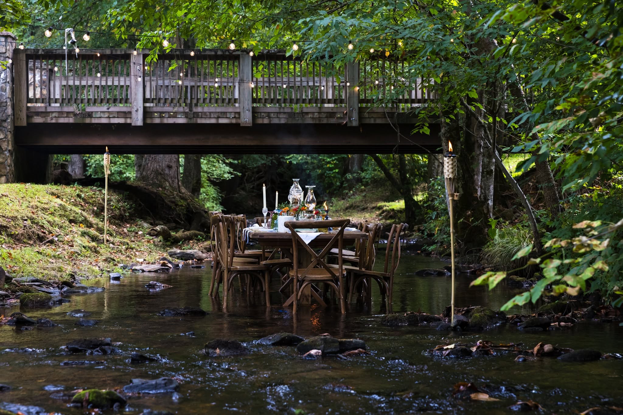 Image for Dinner in the Creek: Blairsville, Georgia’s Most Whimsical Dining Experience
