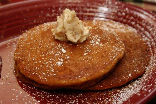 Sweet Potato Pancakes with Cinnamon Pecan Butter