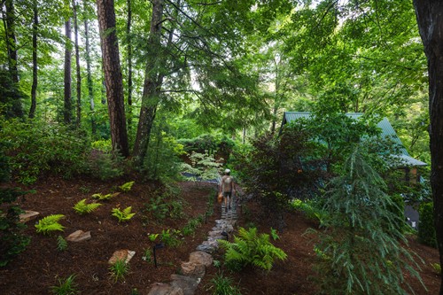 The walking path to the retreat from one of our parking spots. 