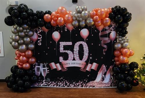 back drop, balloon wall, birthday, celebration, photo, gala