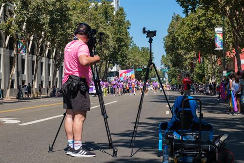 Filming at the Silicon Valley Pride 2023 Parade