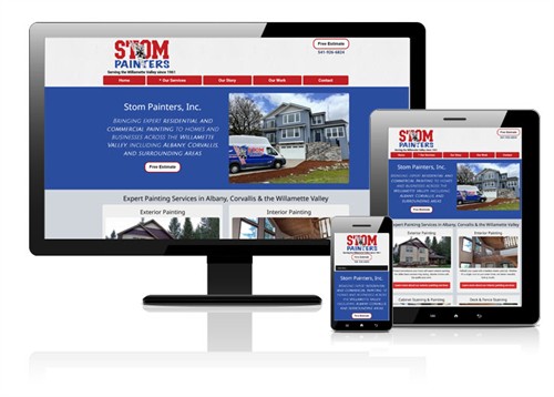 Custom website for Stom Painters - every project is a new page. 
