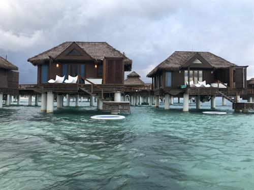 Over water bungalows at Sandals, Jamaica