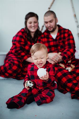 Family holiday pajama session