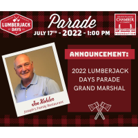 Lumberjack Days Parade GRAND MARSHAL announced - Joe Kohler