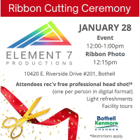 Ribbon Cutting Event at Element 7 Productions: In-Person Event