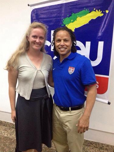 Interpreting for Cobi Jones, Sports Envoy, US Team member for the World Cup Interpreting for Cobi Jones, Sports Envoy, US Team member for the World Cup