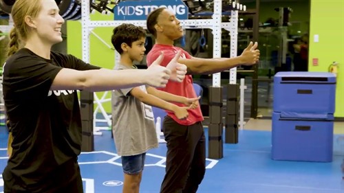 We start and end each class with our Kidstrong affirmation which improves self-esteem in kids. You'll hear the kids say I am strong, I am brave, I can do this!