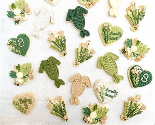 Baby in Bloom Custom Sugar Cookies