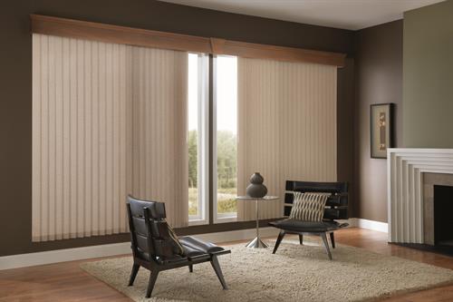 Vertical Blinds are great for large windows and doors.