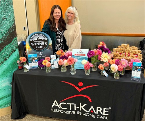 Serving our Evergreen Hospital community with flowers, at Acti-Kare Responsive In Home Care of King county