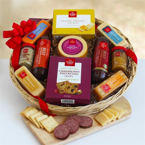 Holiday Favorite Meat and Cheese Gift Basket