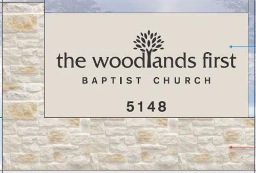 Church in The Woodlands Exterior Monument Stone Signage