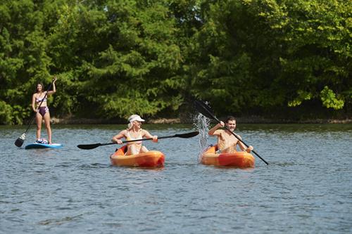 Kayak rentals from Einstein's Surf & Boat Shop at Margaritaville Lake Resort, Lake Conroe | Houston