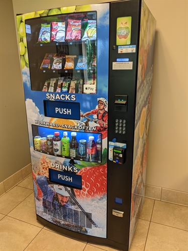 Combo of both snack and drink machine saves space