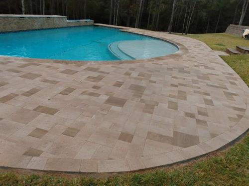 We can also install pavers for pool decking!